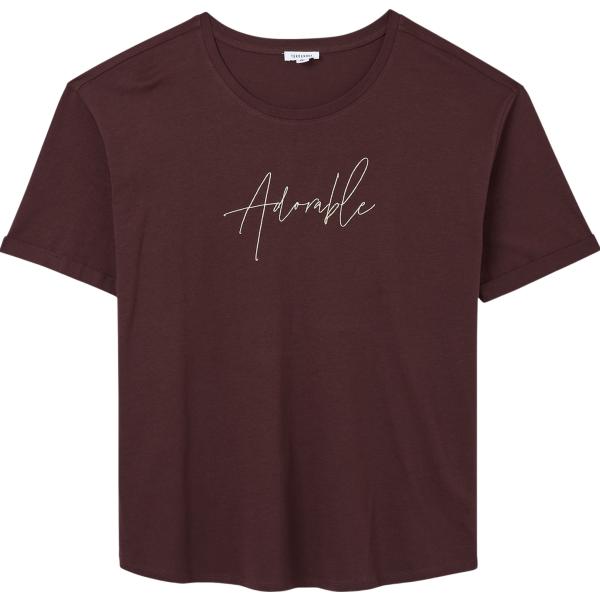 t-shirt Terranova marrone con stampe