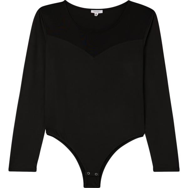 body Terranova nero tinta unita