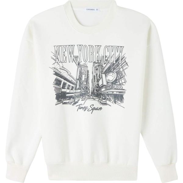 felpe Terranova bianco con stampe