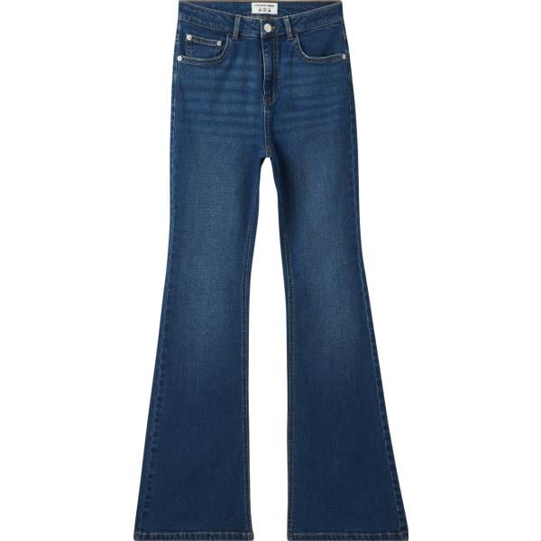 jeans a zampa Terranova blu tinta unita