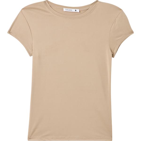 t-shirt Terranova marrone tinta unita