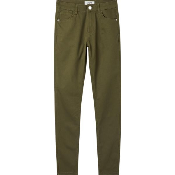pantaloni skinny Terranova verde tinta unita