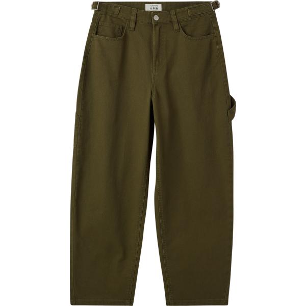 pantaloni Terranova verde tinta unita