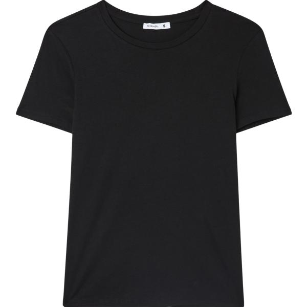 t-shirt Terranova nero tinta unita