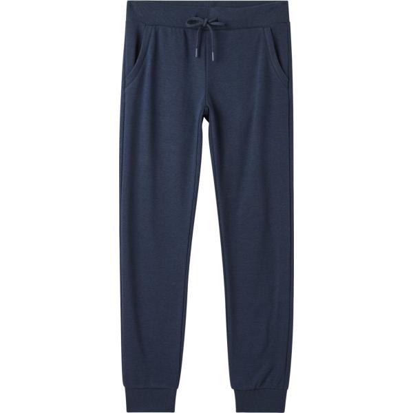 Pantaloni sportivi da donna in blu scuro con coulisse in cotone Terranova