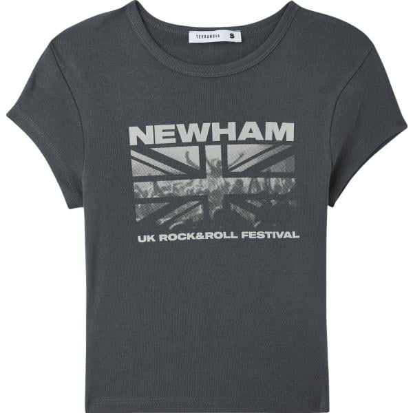 t-shirt Terranova grigio con stampe