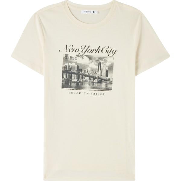 t-shirt Terranova bianco con stampe