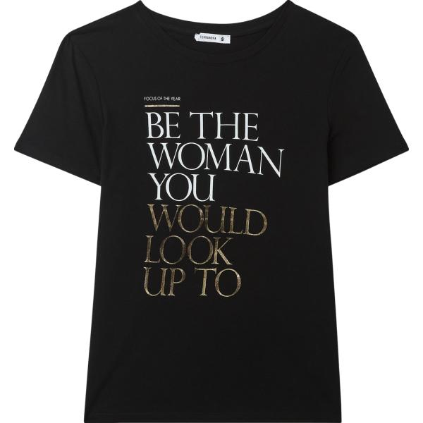 t-shirt Terranova nero con stampe