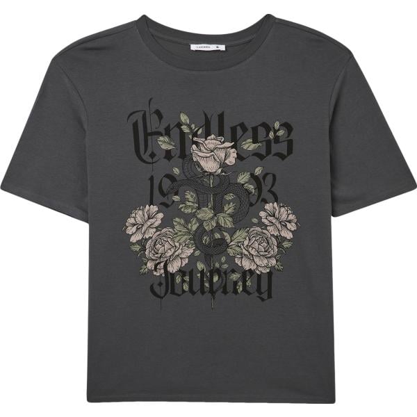 t-shirt Terranova grigio con stampe