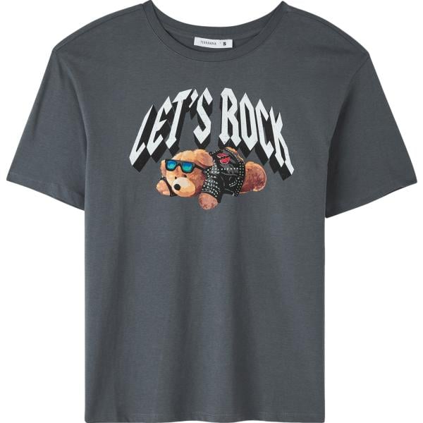 t-shirt Terranova grigio con stampe
