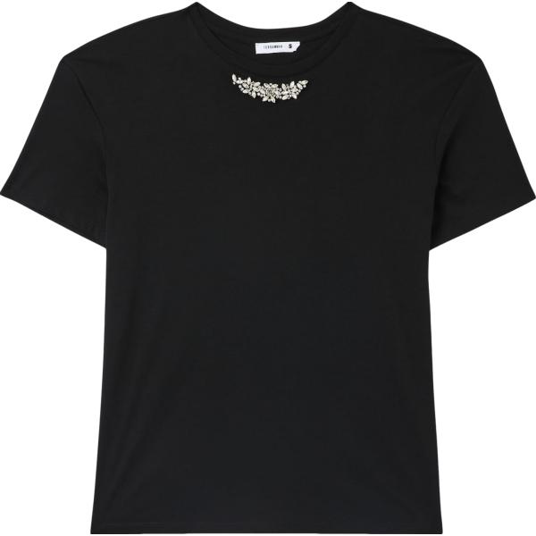t-shirt Terranova nero tinta unita