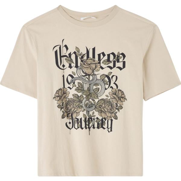 t-shirt Terranova bianco con stampe