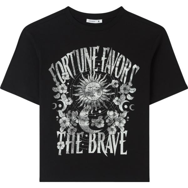 t-shirt Terranova nero con stampe