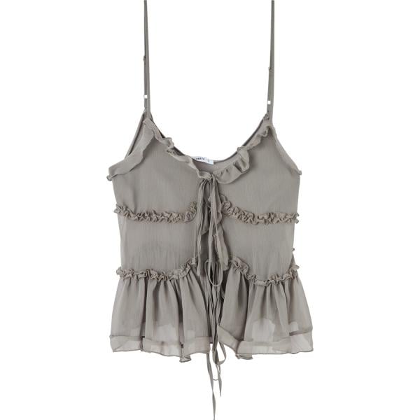 top Terranova grigio tinta unita