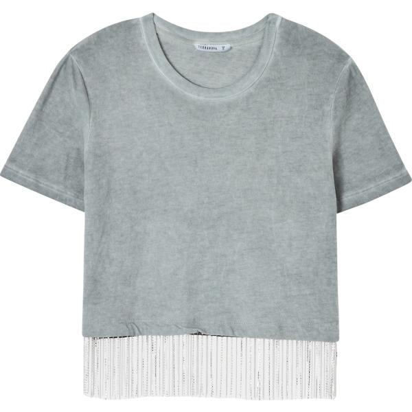 t-shirt Terranova verde tinta unita