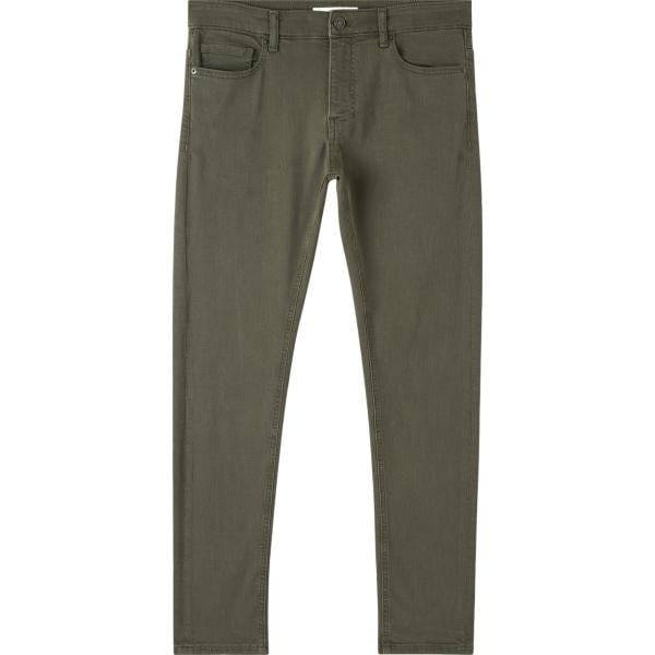 pantaloni skinny Terranova verde tinta unita