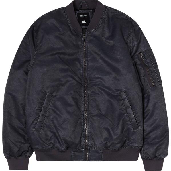bomber Terranova nero tinta unita