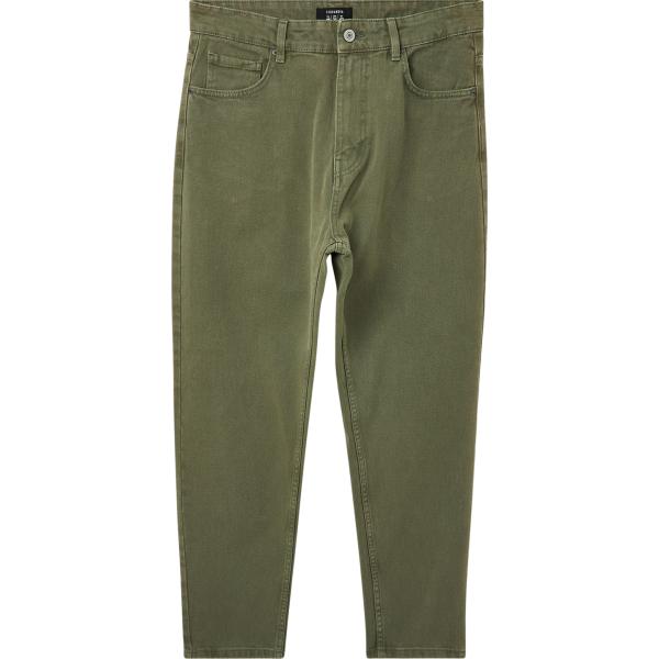 pantaloni Terranova verde tinta unita