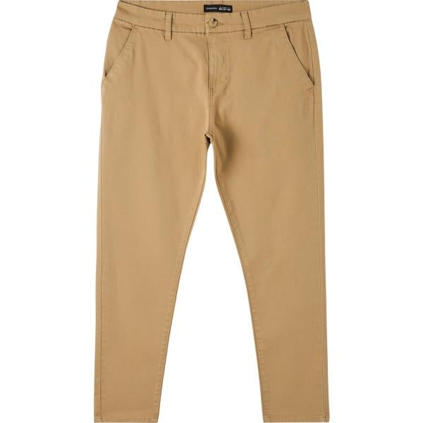 pantaloni chino Terranova marrone tinta unita