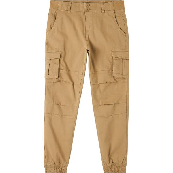 pantaloni cargo Terranova marrone tinta unita