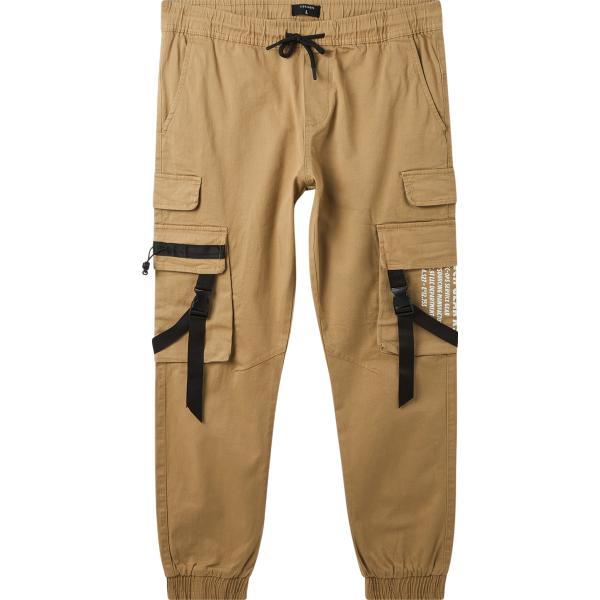 pantaloni cargo Terranova marrone con stampe