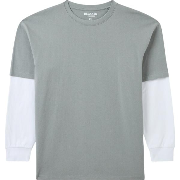 t-shirt Terranova grigio tinta unita