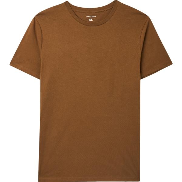 t-shirt Terranova marrone tinta unita