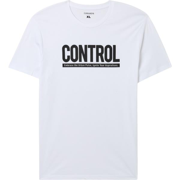 t-shirt Terranova bianco con stampe