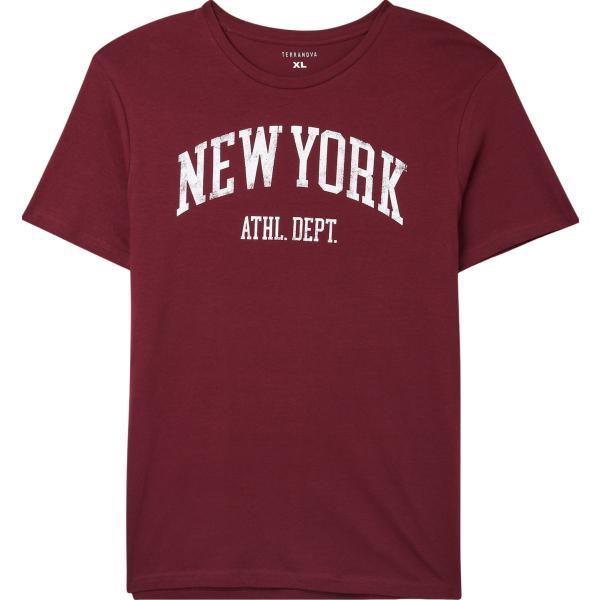 t-shirt Terranova rosso con stampe