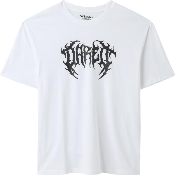 t-shirt Terranova bianco con stampe
