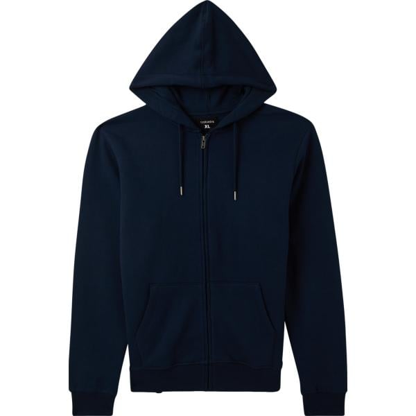 Felpa con cappuccio da uomo in blu scuro collo con cappuccio con zip Terranova