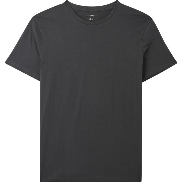 t-shirt Terranova grigio tinta unita