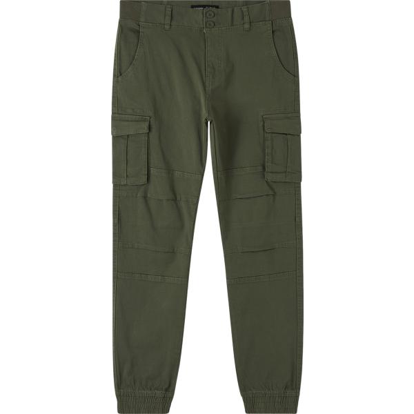 pantaloni cargo Terranova verde tinta unita