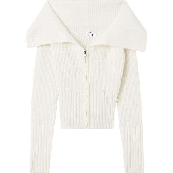 cardigans Terranova bianco tinta unita