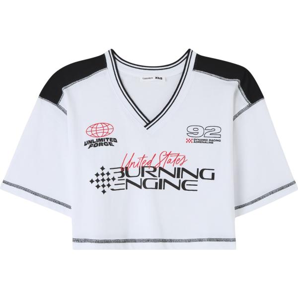 t-shirt Terranova bianco con stampe