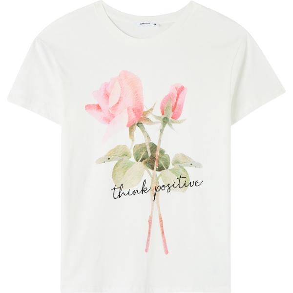 t-shirt Terranova bianco con stampe