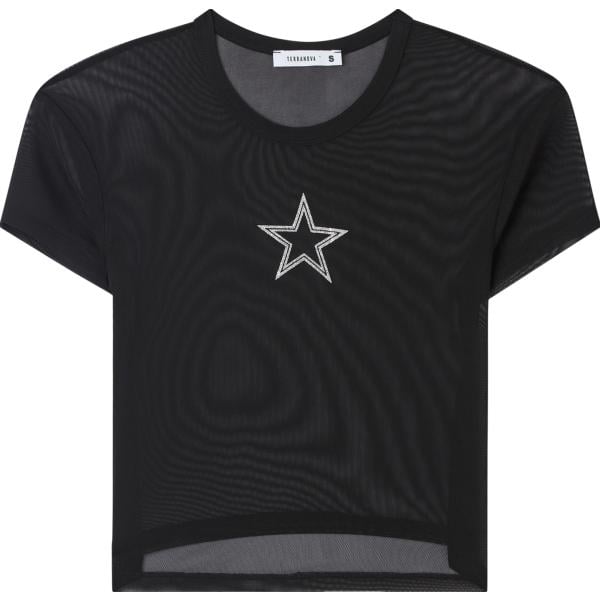 t-shirt Terranova nero con stampe