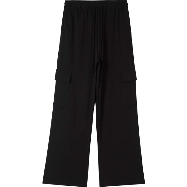 pantaloni cargo Terranova nero tinta unita