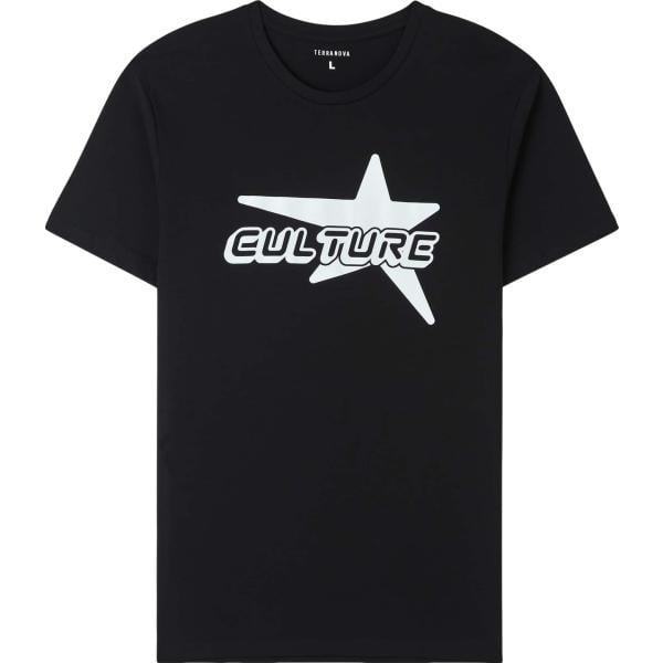 t-shirt Terranova nero con stampe
