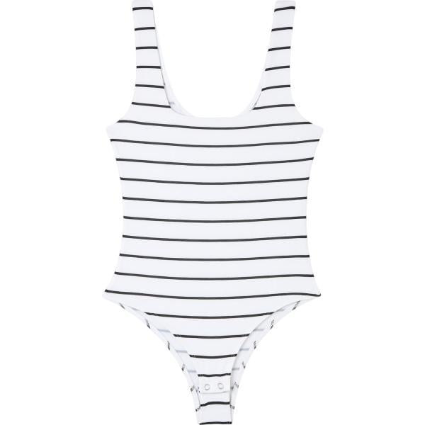 body Terranova bianco a righe