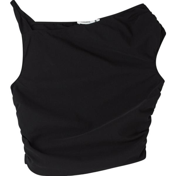 top Terranova nero tinta unita