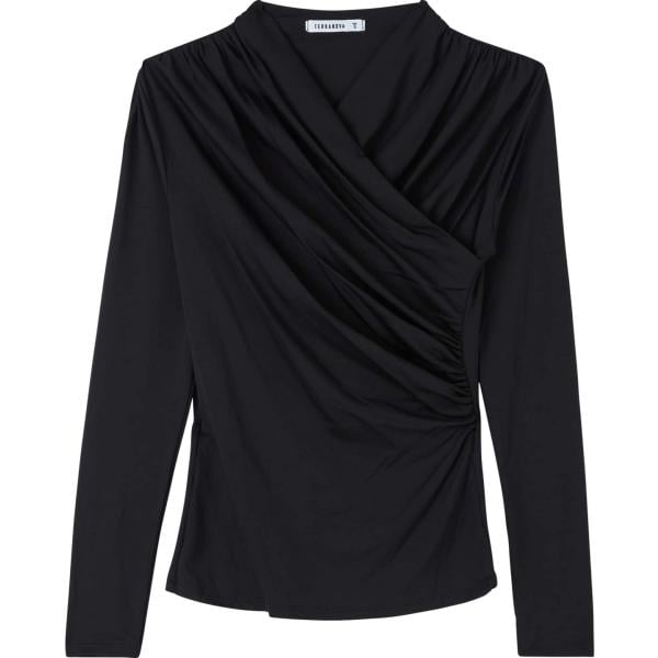 t-shirt Terranova nero tinta unita