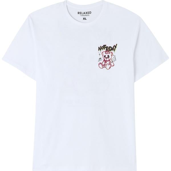 t-shirt Terranova bianco con stampe