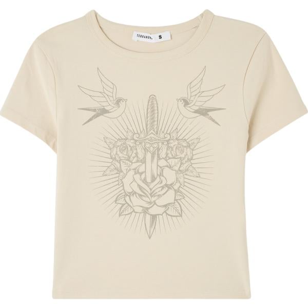t-shirt Terranova bianco con stampe