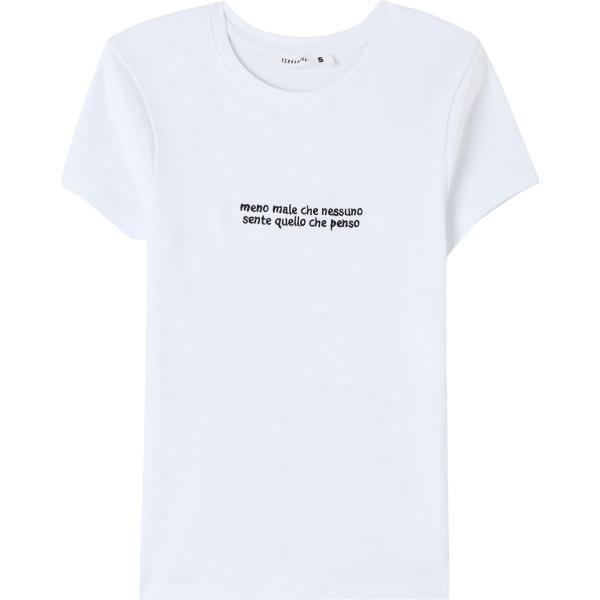 t-shirt Terranova bianco con stampe