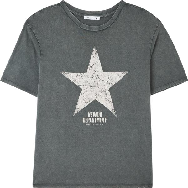 t-shirt Terranova grigio con stampe
