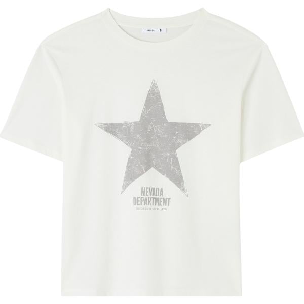 t-shirt Terranova bianco con stampe