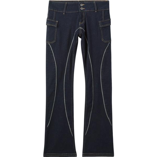 jeans a zampa Terranova nero tinta unita
