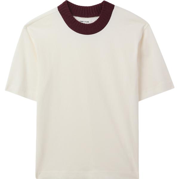 t-shirt Terranova bianco tinta unita