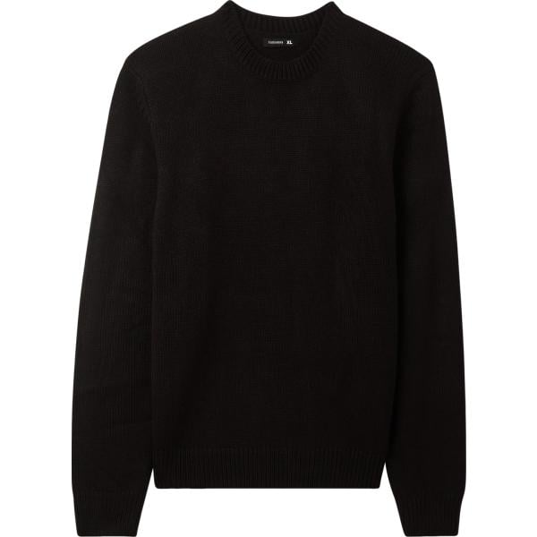 maglione da uomo in nero pece girocollo a maniche lunghe Terranova